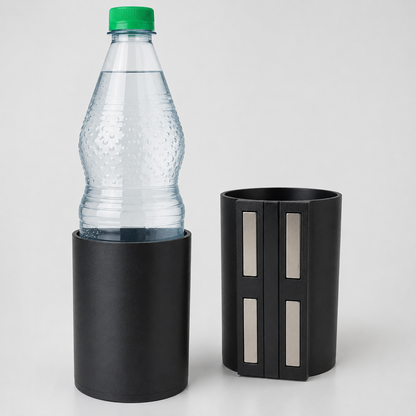 Magnetischer Wand-Flaschenhalter XL – für 1 l Wasserflaschen, Sprühdosen & 0,5 l Bierflaschen