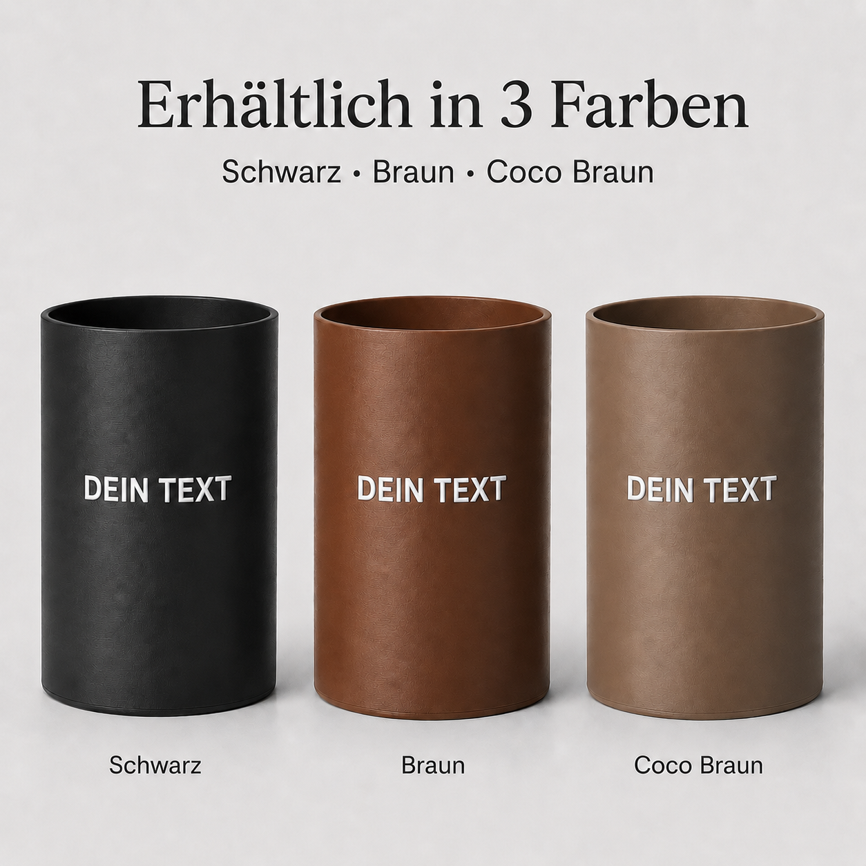 Magnetischer Flaschenhalter XL mit Wunschtext – für 1 l Flaschen, Sprühdosen & 0,5 l Bierflaschen