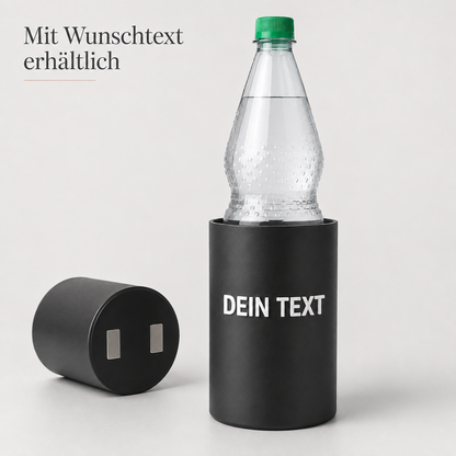 Magnetischer Flaschenhalter XL mit Wunschtext – für 1 l Flaschen, Sprühdosen & 0,5 l Bierflaschen