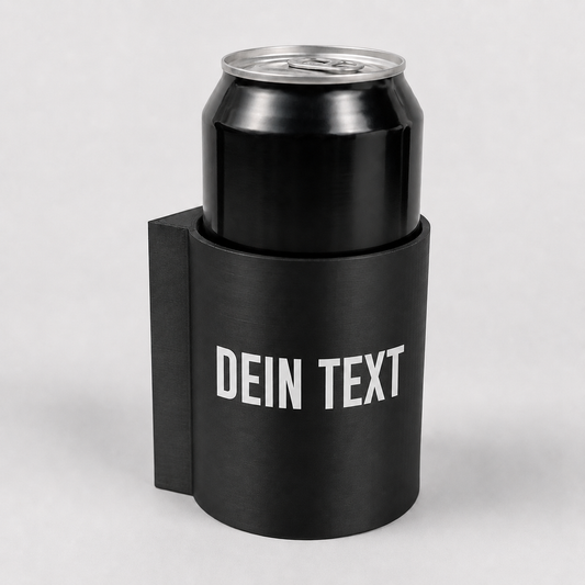 Magnetischer Wand-Dosenhalter mit Wunschtext – für 0,5 l Dosen, Slim-Dosen & 0,33 l Bierflaschen