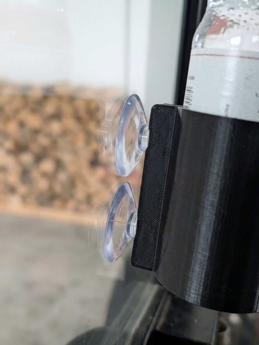 Flaschenhalter 1L – PETG Saugnapf-Edition