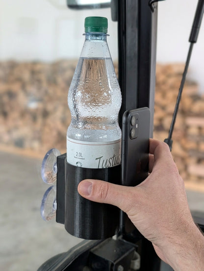 Flaschenhalter 1L – PETG Saugnapf-Edition